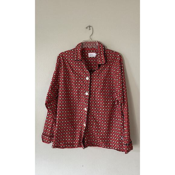 The Cats Pajamas Size Medium Hadley Pajama Shirt Top Print Cotton Comfy - Picture 1 of 7